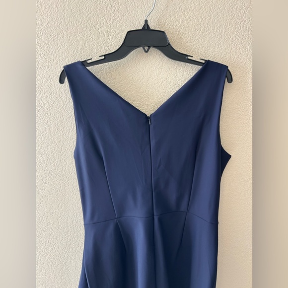Alex Evenings Side Ruched Cocktail Dress In Navy NWOT Size 18 - Picture 9 of 11